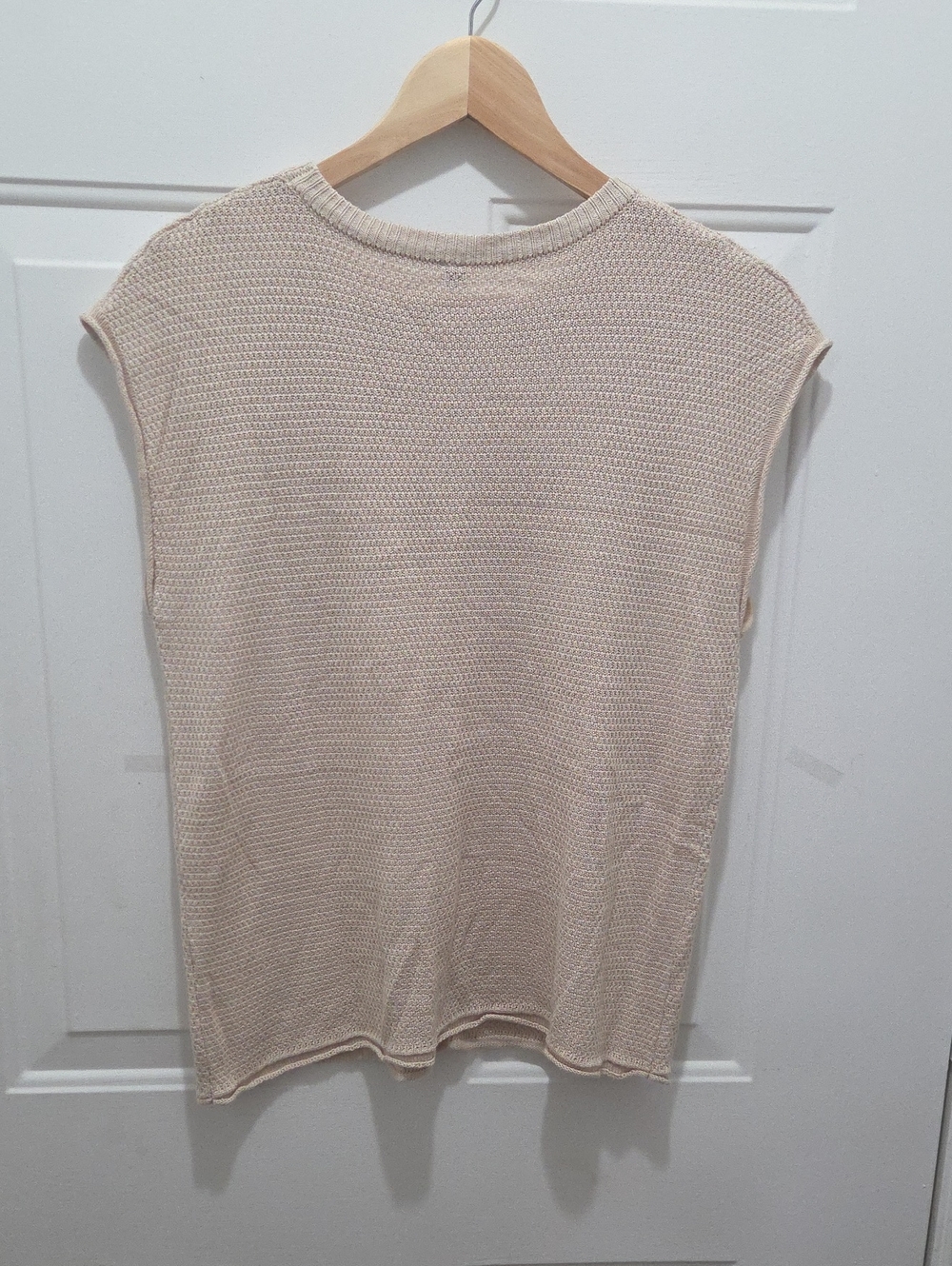 Sleeveless Knit Top - Cream S - Picture 5 of 6